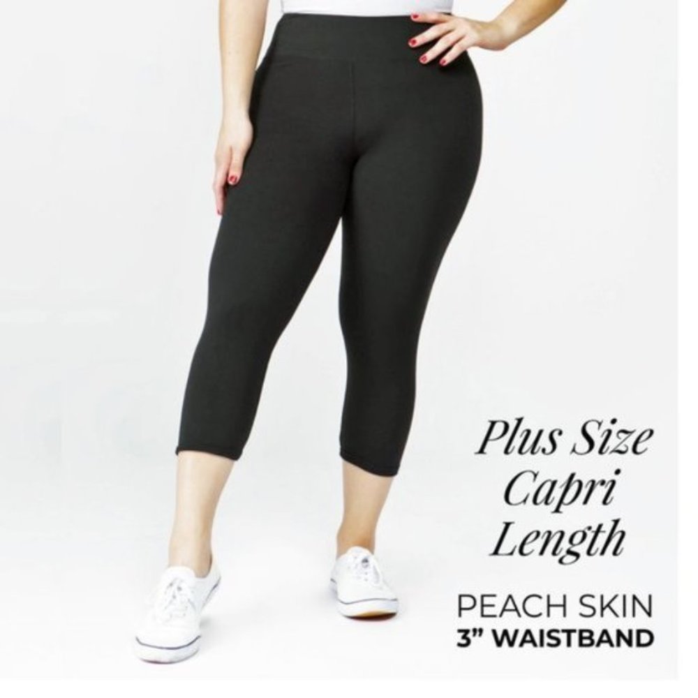 New Black Capri Length Leggings